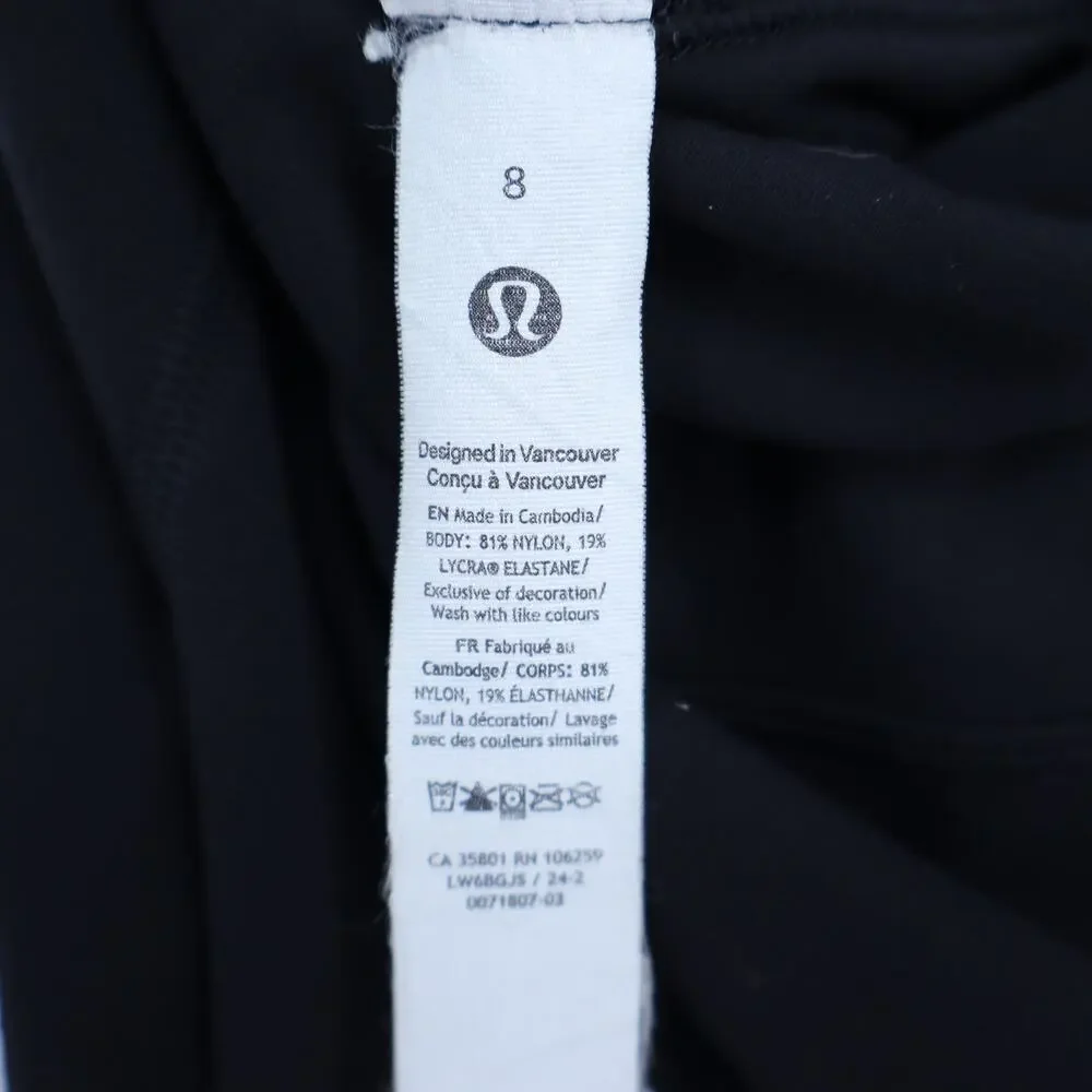 LULULEMON High Rise Crop Align Leggings Black Yoga Pants Active Women's 8